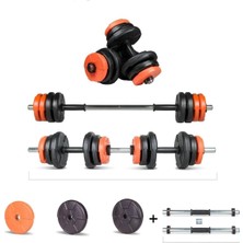 Vera Concept Store Spor 38 kg Multifonksiyonel Dambıl Seti Turuncu Siyah