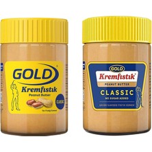 Vera Concept Store Gold Fıstık Ezmesi Classic ve Şekersiz 340 gr 2 Li Paket