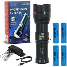 Vera Concept Store WT-631 30000 Lümen Lazer Etkili El Feneri, Siyah