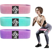 Vera Concept Store Kumaş Direnç Bantları 3'lü Set/egzersiz Için Ganimet Bantları / 3 Direnç Seviyesi/ev Veya Spor Salonu ve Seyahat Için Mükemmel