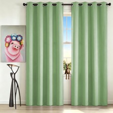 Vera Concept Store Sürgülü Perde 200X215CM Halkalı Isı Koruması, Fıstık Yeşili