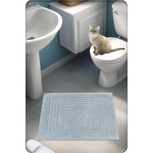 Vera Concept Store %100 Pamuk Dokuma Su Emici Banyo Paspası Vera 60X50 cm (Gri)