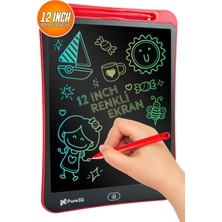 Vera Concept Store Writing Tablet LCD 12 Inç Dijital Kalemli Çizim Yazı Tahtası Grafik Not Yazma Eğitim Tableti