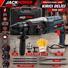 Jackpower KD3290 Metal Dişli Şanzıman Kırıcı Delici Darbeli Matkap 2-28 mm Hılti 3.5 J 900W + Mandren Hediye