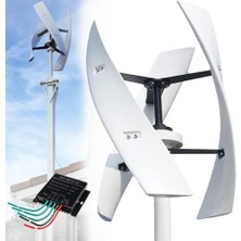 Vera Concept Store 12000 W Yatay Rüzgar Türbini Ac Jeneratör Kiti Şarj Regülatörü ile - Ev ve Tekne Için 3 Kanatlı Dikey Rüzgar Türbini, 12V/24V/48V/220V Sistemleri Dest