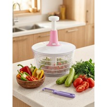 Vera Concept Store Ludıa 5lt Geniş Hazneli Salata Kurutucu ve Ergonomik Sebze Soyacağı Set