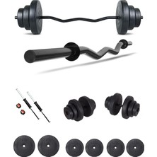 Vera Concept Store Spor Z Bar Dambıl Seti ve Fitness Ağırlık Seti 25 kg