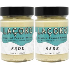 Vera Concept Store Laçoko 640 Gram Şekersiz, Katkısız, Glutensiz, Vegan, Doğal Az Kavrulmuş (Çiğ) Yer Fıstığı Ezmesi (640 Gram)