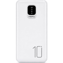 Vera Concept Store HP-TP01 Titan Series 10.000 Mah Dahili Entegre Kablolu Hızlı Şarj Powerbank – Qualcomm Quick Charge 3.0 LED Göstergeli Taşınabilir Şarj Cihazı (Beyaz)