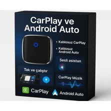 Vera Concept Store 2'si 1 Arada Kablosuz Carplay ve Android Auto Adaptörü Yeni Nesil Car Mp3