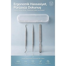 Vera Concept Store Batık Tırnak Bakım Seti 3lü Profesyonel Pedikür Küret Törpü Sonda Takımı Saklama Kutulu Ayak Tırnak Temizleme Aleti 723649