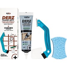 Vera Concept Store Hazır Derz Dolgu Seti 250G – Hazır Derz Dolgusu, Derz Sökme Aleti, Kazıyıcı, Spatula ve Sünger (Siyah)