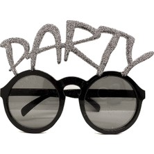 Burada Bulabilirsin Gümüş Simli Party Yazılı Parti Gözlüğü Show 15X7 cm