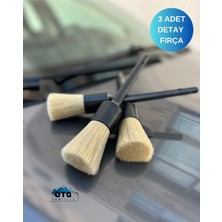 Vera Concept Store Araba Detay Temizlik Fırçası 3'lü Set - Premium Seri, Yumuşak ve Hassas Kıllar Uyumlu