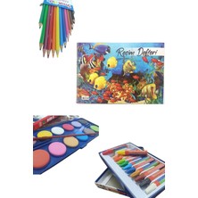 Vera Concept Store Resim Defteri, 12LI Sulu Boya, 12LI Pastel Boya, 12LI Kuru Boya Öğrenci Resim Seti Karışık