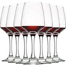 Vera Concept Store 8'li Şarap Kadehi Seti, 340 Ml, Kurşunsuz, Şeffaf, Dayanıklı Cam Eşya