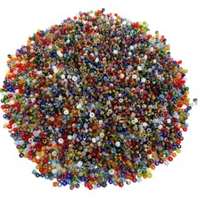 Vera Concept Store 3 mm Karışık Kum Boncuk Saydam ve Opak Renkler 100 Gram