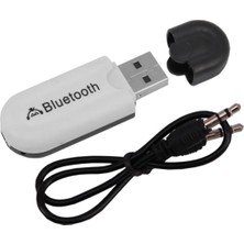 Vera Concept Store Bluetooth 5.0 Receiver, USB Aux Wireless Araç Kiti, Tüm Telefonlara Uyumlu, Beyaz