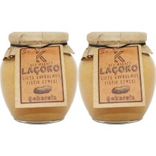 Laçoko 700 Gram Şekersiz, Katkısız, Glutensiz, Vegan, Doğal Çifte Kavrulmuş Yer Fıstığı Ezmesi (700 Gram)
