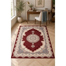 Rugs Modern Halı Dora Geleneksel Madalyon Çiçek Desenli Ince Dokuma Taban Salon Halısı OZL404