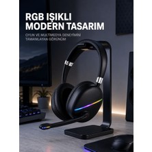 Kablosuz Bluetooth 5.0 Kulaklık Rgb Işıklı Tasarım
