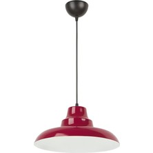 Modavize Carmen Özel Tasarım Modern Cafe Mutfak Salon Bordo Içi Beyaz (Çap 30 Cm) Sarkıt Tekli Avize Bordo Tek Ebat