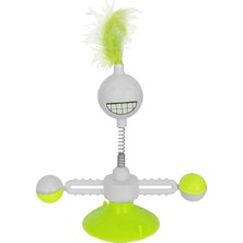 AvantajAl Markapet Vantuzlu Komik Dönen Kedi Oyuncağı 17 Cm*18-30 cm Sarı