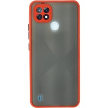 Realme C21 Kılıf Montreal Silikon Kapak - Kırmızı