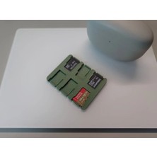Dolozena 3D Baskı Micro Sd Kart Saklama Kutusu Yaylı Kartlık Mikro Sd Kart Tutucu Ince Düzenleyici Yeşil