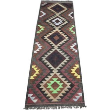 Kilim Antik El Dokuma Himalayalar Yolluk Yün Kilim 1905 - Vintage - Çok Renkli