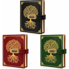 Epilons Şifreli Hayat Ağacı Desenli Deri Defter ALK6471