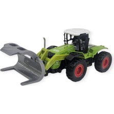 Hayat Store Farm Mini Oyuncak Traktör - 14 cm Basmalı Balya Yükleyici Çiftlik Aracı (Lisinya)