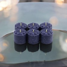 Siyah Mini Silindir Baton Mum Seti, 6'lı, Dekoratif ve Kokusuz