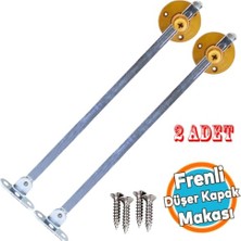 Düşer Kapak Makası Frenli Dolap Çekmece Metal 25 cm Sessiz Açma Kapama Amortisör Piston Bar 2 Adet