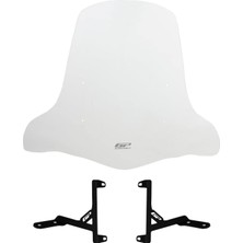TUX Kompozit Scooter 59 cm Için Handguard Şeffaf Evrensel Ön Cam Cam