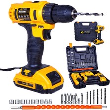 Sturdy Power   Li On Çit Akülü 24 PARÇA SETLİ Çift Vites Şarjlı Darbeli Matkap Vidalama