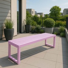 Bank, Dış Mekan Bahçe Tezgahı 100 cm - Metal Park Oturma Sırtlığı Yok Hava Koşullarına Day