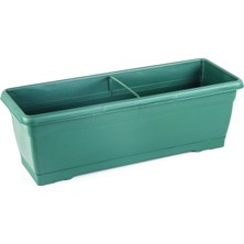 V620 Villa Balkon Saksı Tabaklı 52CM, 10 Litre Yeşil