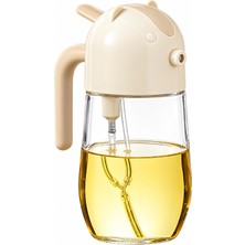 Sprey Yağlık ve Yağdanlık, Cam Hazneli 2'si 1 Arada Yağ Püskürtücü ve Dökücü, 600 Ml, Kr