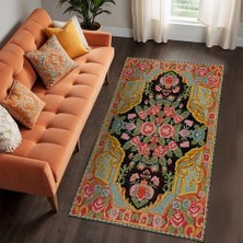 Kadife Kaymaz Pamuk Tabanlı Yıkanabilir Antibakteriyel Salon Halısı 120X180