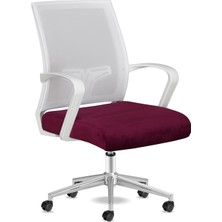 Fashion Ergonomik Fileli Ofis & Çalışma Koltuğu Vişne Çürüğü Kumaş