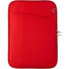 13" - 14'' - 15'' Inç Uyumlu Kırmızı Notebook Laptop Çantası Omuz Askılı Su Geçirmez Kumaş