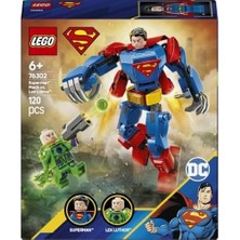 Dc Superman Robotu, Lex Luthor’a Karşı 76302-6 Yaş ve Üzeri Süper Kahraman Sevenler Için Yaratıcı Oyuncak Yapım Seti, Doğum Günü Hediyesi (120 Parça)