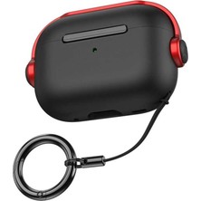 Bin1çeşit Airpods 3 (3.nesil) Cool Kılıf - Siyah-Kırmızı