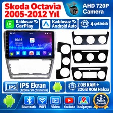 Conio Skoda Octavia 2005-2012 Yıl Uyumlu 2GB Ram 32GB Rom Hafıza Android Kablosuz Carplay Navigasyon Multimedya 10 Inç Ekran Hediye görüş kamerası Hediye Çerçevesi 2+32