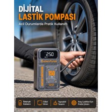 Bin1çeşit 150 Psı Kablosuz Dijital Ekranlı Taşınabilir Araç Lastik Pompası