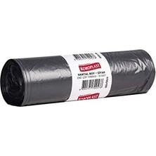 Endüstriyel Hantal Boy Çöp Poşeti Siyah 10'lu 100X150 Cm, Yırtılmaz & Sızdırmaz, Kalın, Çift Katlı, Geri Dönüştürülebilir, Fabrika, Depo, Inşaat,