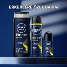 Men Erkek Roll-On Deodorant Deep Extreme 50ML, 72 Saat Anti-Perspirant Ter Koruma, Yeni Enerji