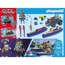 Playmobil City Action 71147 Swat-Multi-Terrain-Quad, Dönüştürülebilir Sek Sürat Teknesi, 5 Yaş ve Üzeri Çocuklar Için Oyuncak