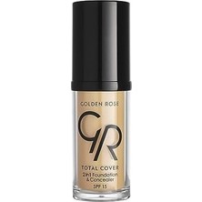 Total Cover 2si1 Arada Kapatıcı ve Fondöten No: 15 Warm Sand - 30 ml